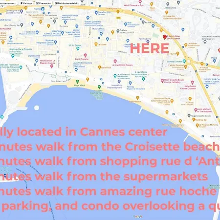 Apartment Charming Family 2br - Prime Location, Walk To & Shopping - Totolulu Charming Cheminee Cannes